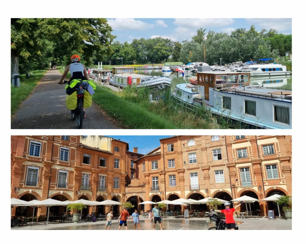 prises de vue dans les villages du tarn et garonne lors d'un voyage cyclotouriste