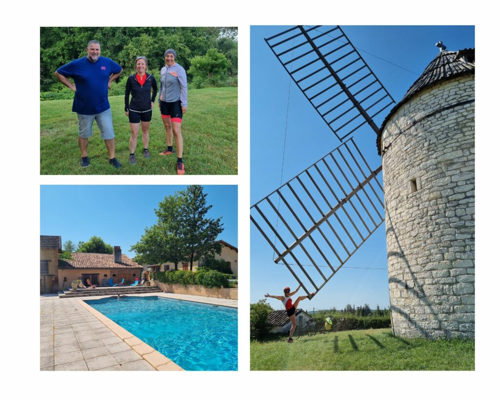 pause sur la véloroute V87 dans le tarn et garonne dans une maison d'hôtes avec piscine