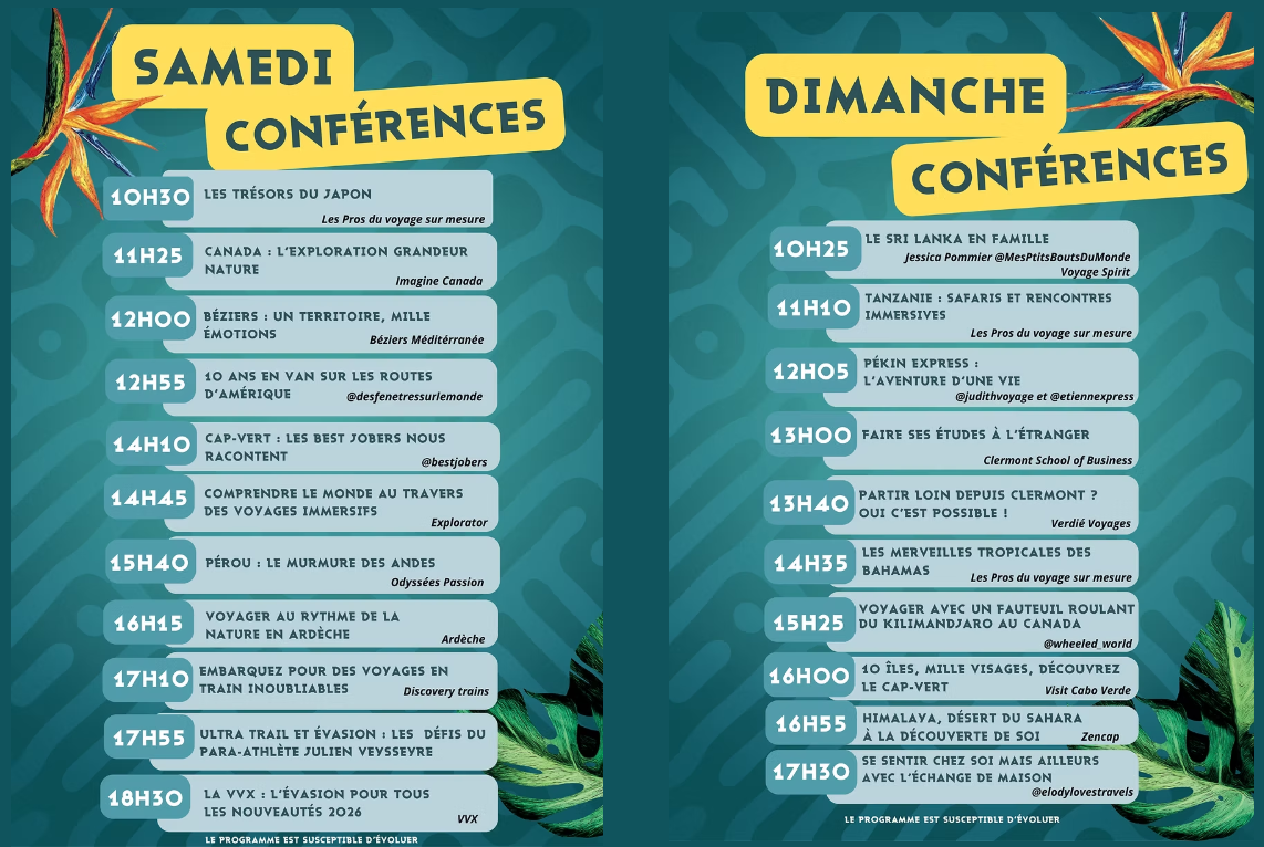 Programme salon voyages france