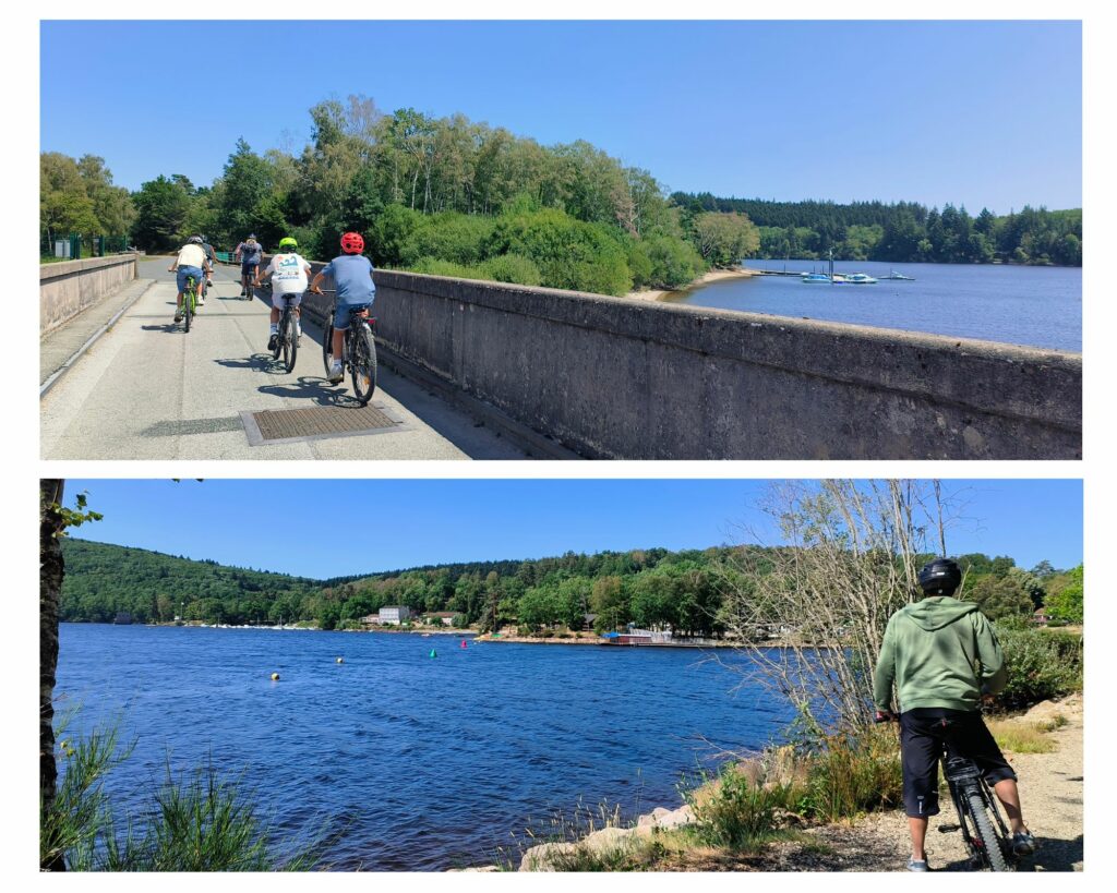 photos du lac de Vassivière à vélo